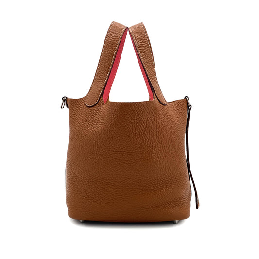 HERMES PICOTIN LOCK PM ECLAT GOLD ROSE AZALEE TAURILLON CLEMENCE HAND BAG D SHW 90301732