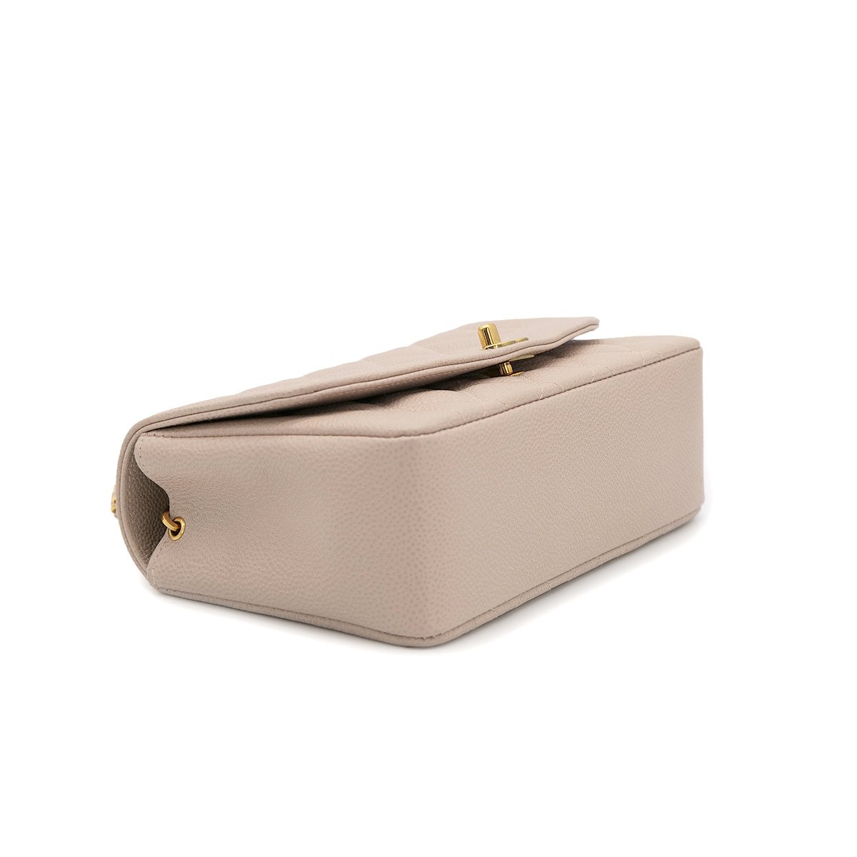 CHANEL VINTAGE DIANA SMALL CHAIN SHOULDER BAG PINK BEIGE CAVIAR SKIN 90301733