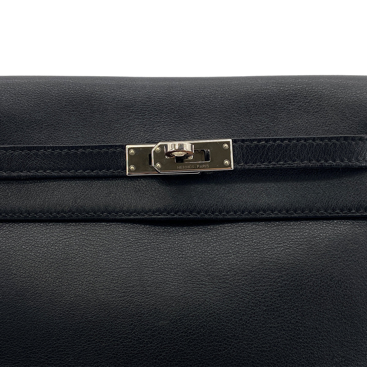 HERMES KELLY DANCE BLACK EVERCOLOR SHOULDER BAG □K SHW 90301737