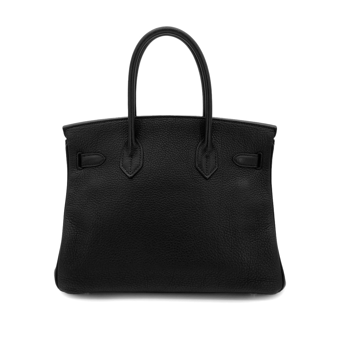 HERMES BIRKIN 30 BLACK TOGO HAND BAG □K SHW 90301746