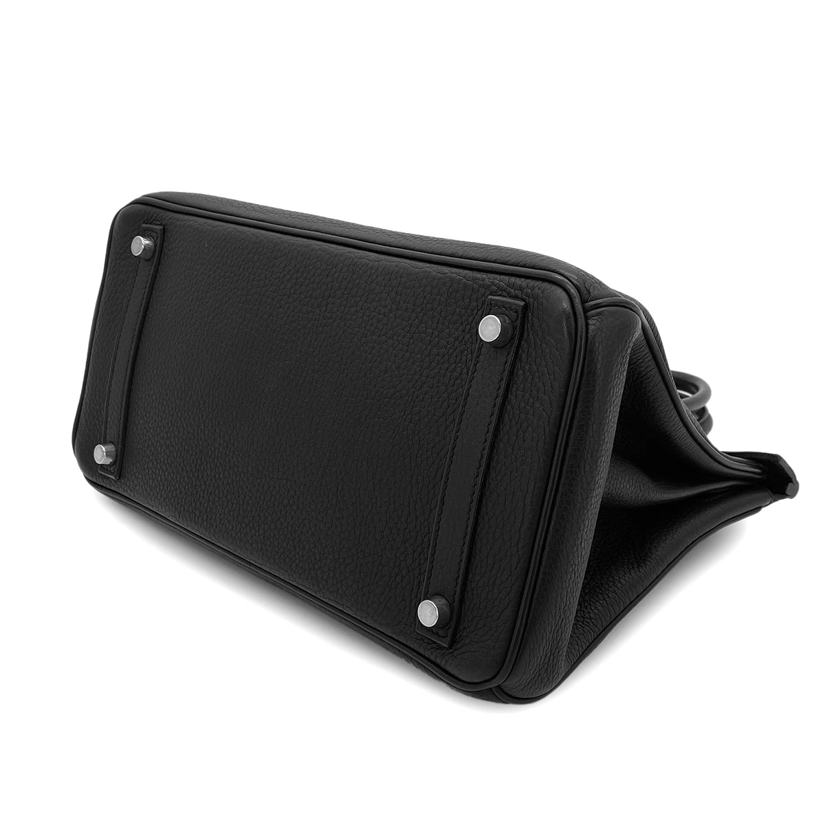 HERMES BIRKIN 30 BLACK TOGO HAND BAG □K SHW 90301746