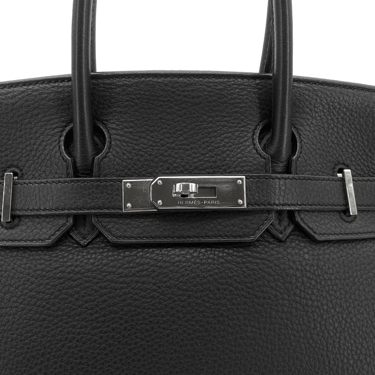 HERMES BIRKIN 30 BLACK TOGO HAND BAG □K SHW 90301746