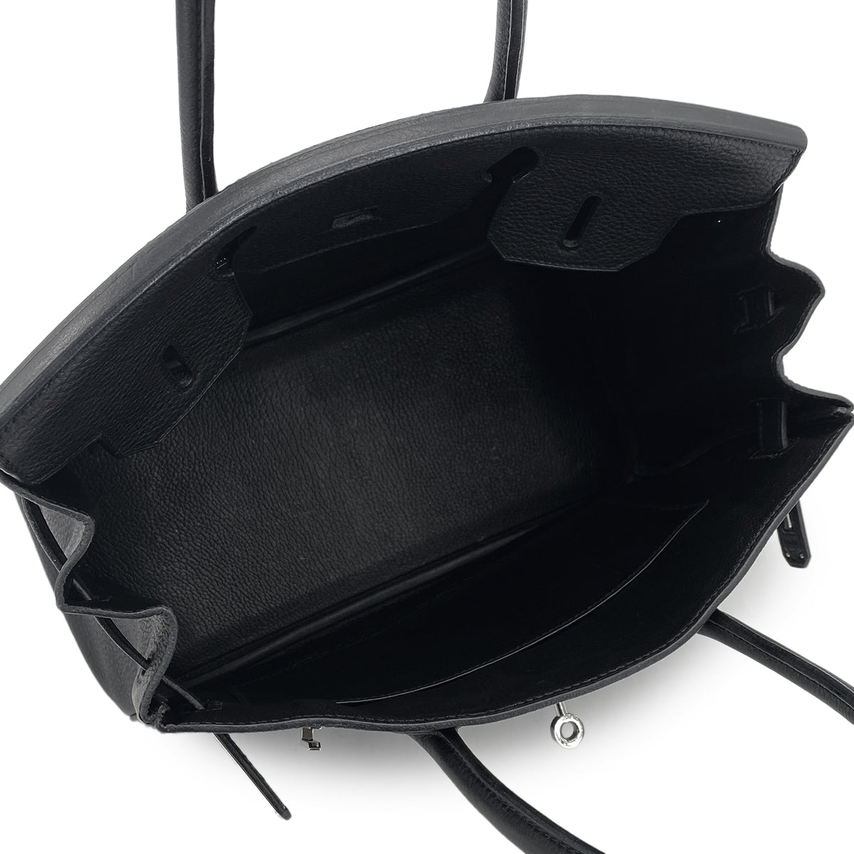 HERMES BIRKIN 30 BLACK TOGO HAND BAG □K SHW 90301746