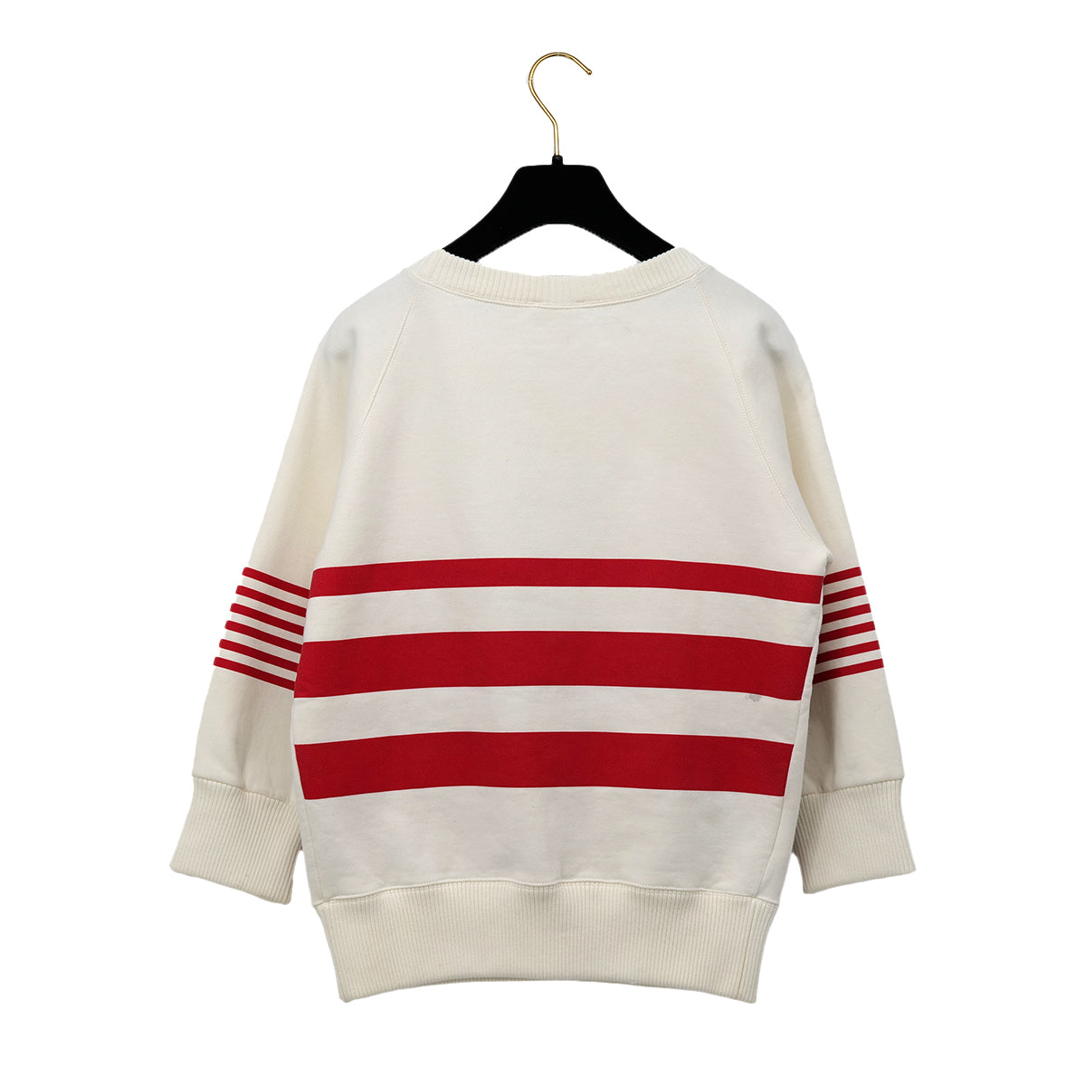 CHANEL MADEMOISELLE LONG SLEEVE SWEATSHIRT WHITE COTTON 42 01A RTW 90301749