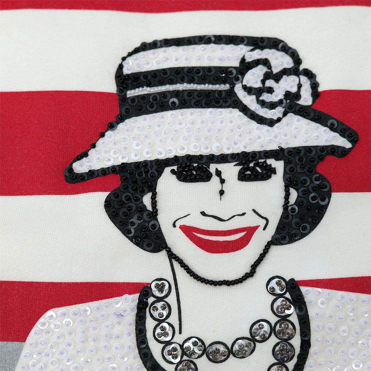 CHANEL MADEMOISELLE LONG SLEEVE SWEATSHIRT WHITE COTTON 42 01A RTW 90301749