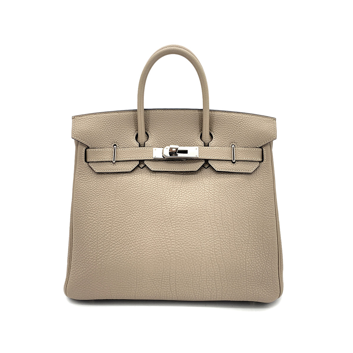 HERMES HAUT A COURROIES 28 GRIS TOURTERELLE TOGO HAND BAG □H GHW 90301843