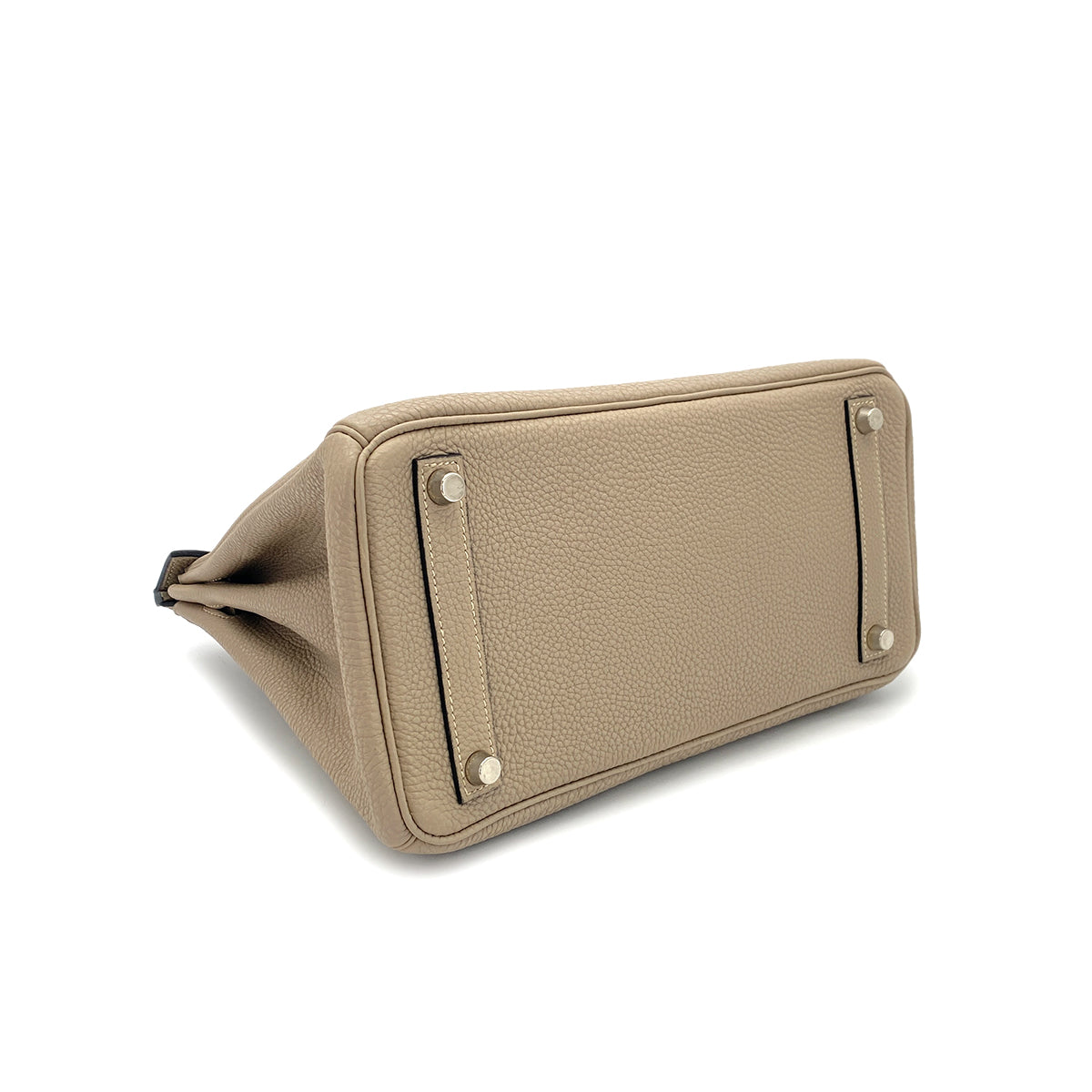 HERMES HAUT A COURROIES 28 GRIS TOURTERELLE TOGO HAND BAG □H GHW 90301843