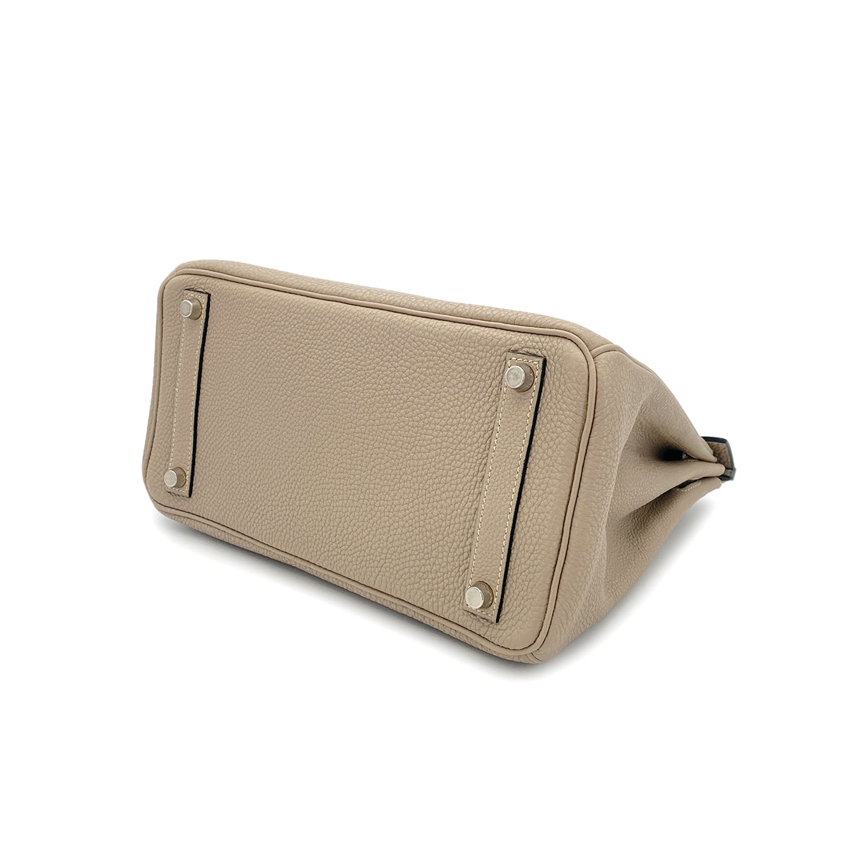 HERMES HAUT A COURROIES 28 GRIS TOURTERELLE TOGO HAND BAG □H GHW 90301843