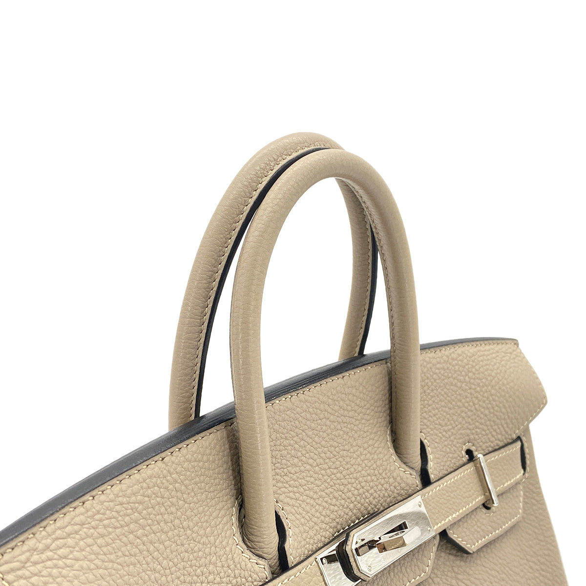 HERMES HAUT A COURROIES 28 GRIS TOURTERELLE TOGO HAND BAG □H GHW 90301843