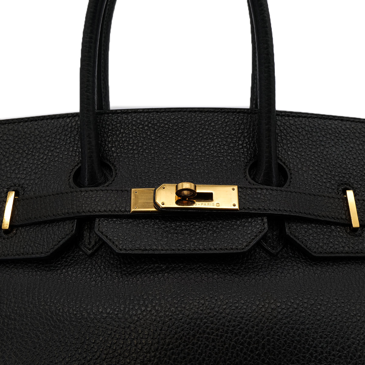 HERMES BIRKIN 35 BLACK VACHE LIEGEE HAND BAG □C GHW 90301844