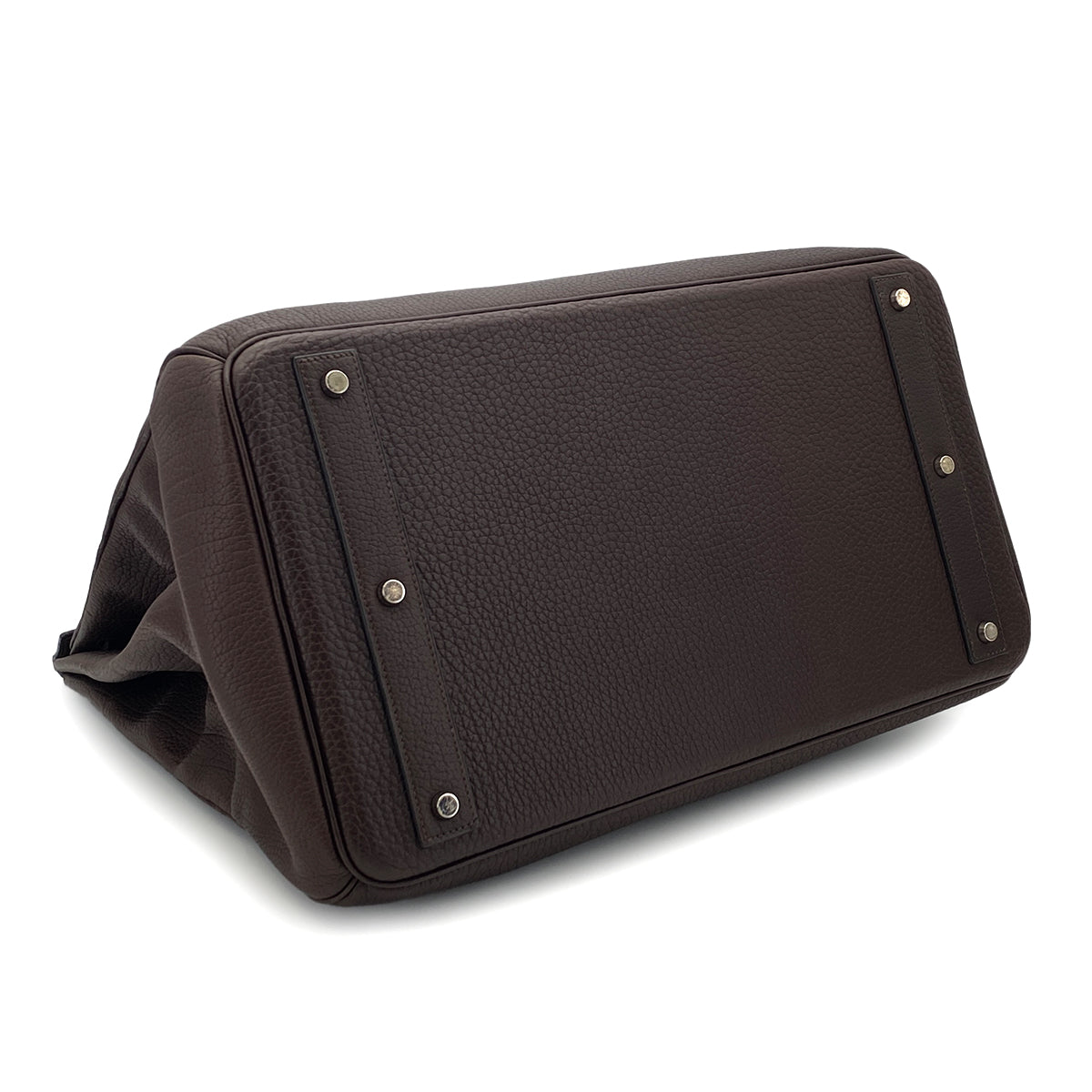 HERMES HAUT A COURROIES 45 CHOCOLAT TOGO HAND BAG □C SHW 90301846