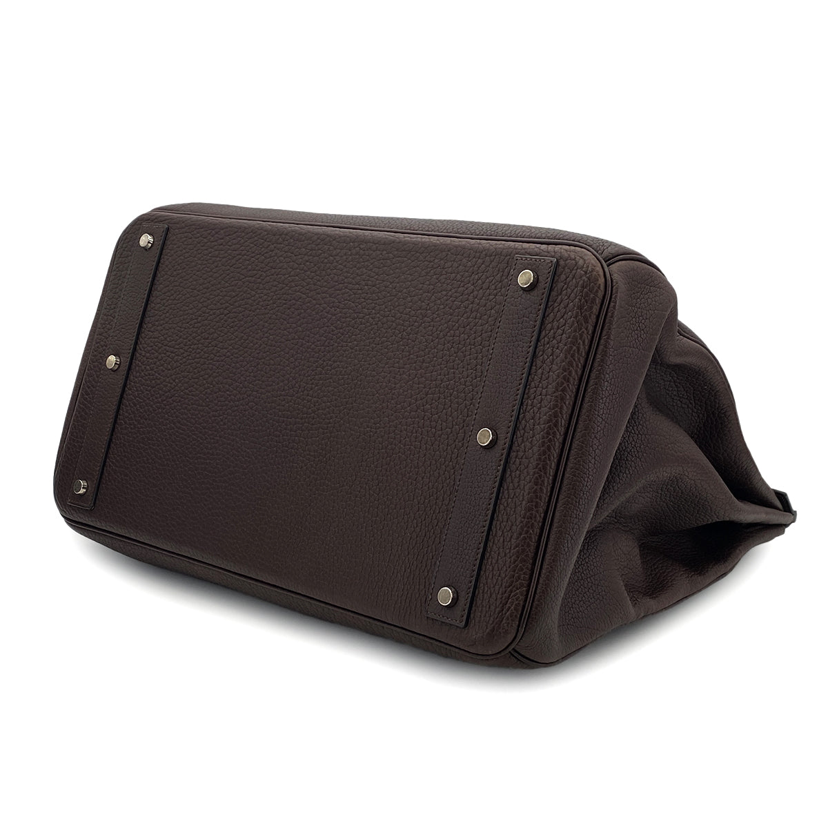 HERMES HAUT A COURROIES 45 CHOCOLAT TOGO HAND BAG □C SHW 90301846