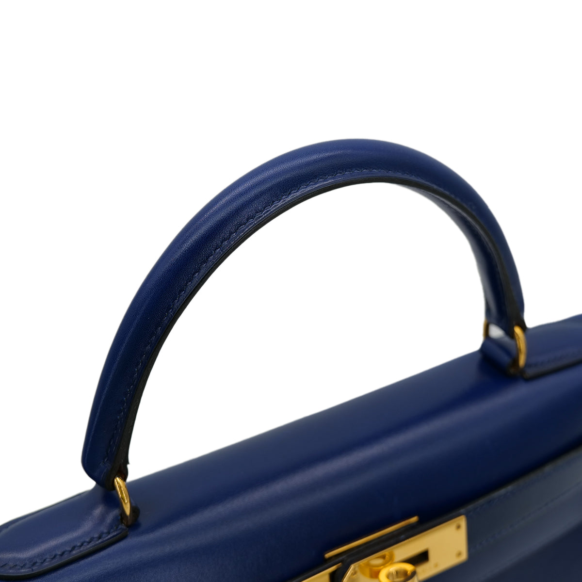 HERMES KELLY 28 SELLIER BLUE ROY BOXCALF HAND SHOULDER BAG 〇Y GHW 90302180