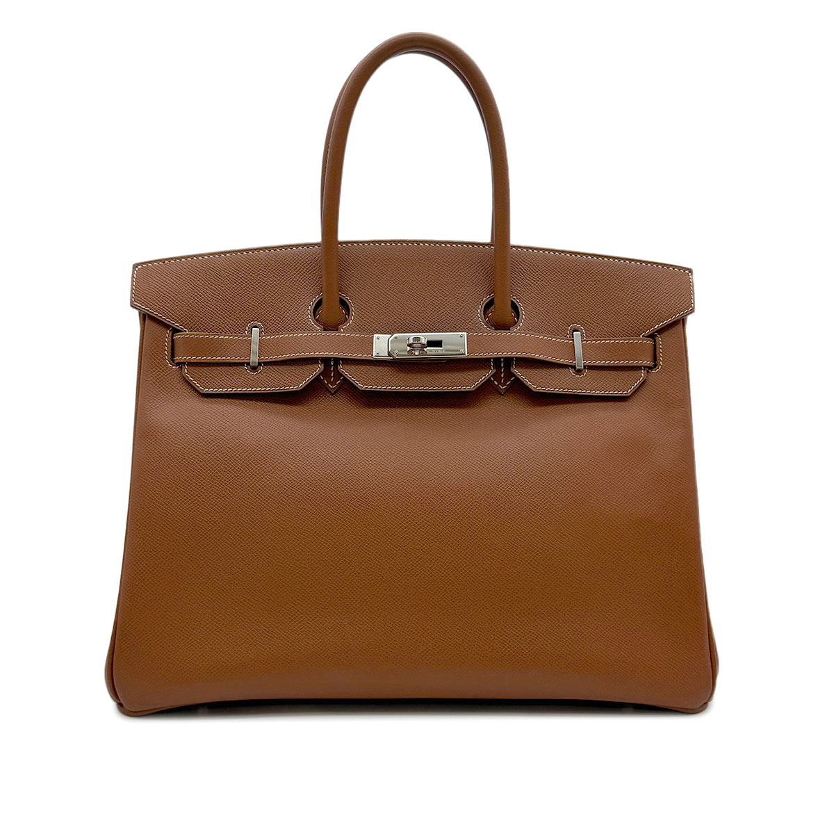 HERMES BIRKIN 35 GOLD VEAU EPSON HAND BAG □L SHW 90302187