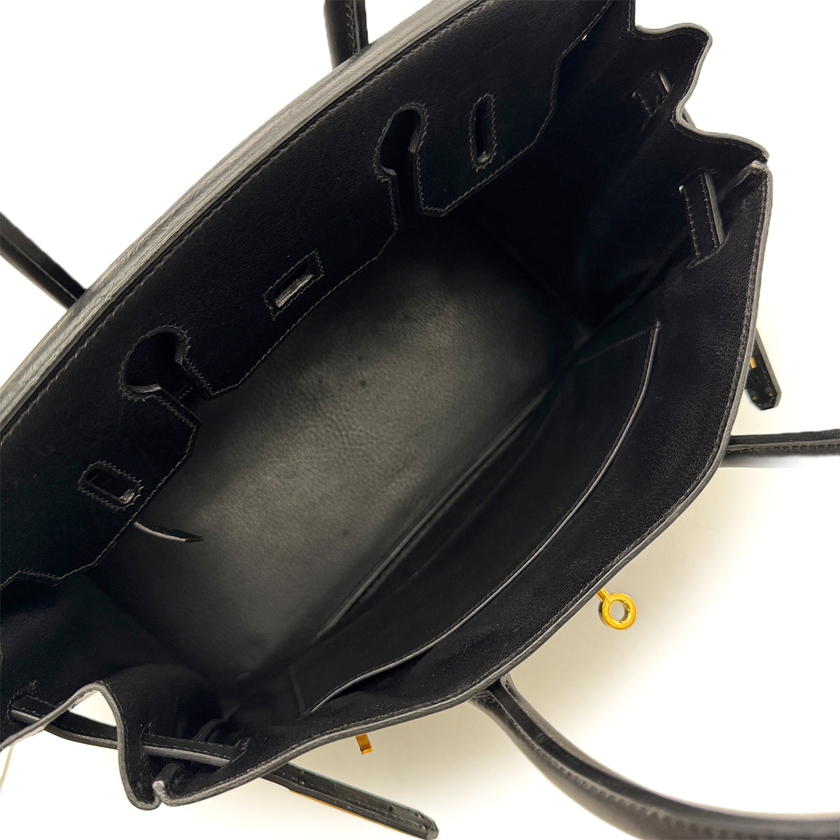 HERMES BIRKIN 30 BLACK BOXCALF HAND BAG □C GHW 90302189