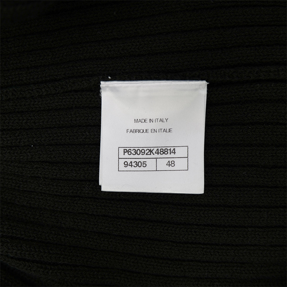 CHANEL COCO BUTTON LONG KNIT COAT BLACK COTTON 48 P63 RTW 90302398