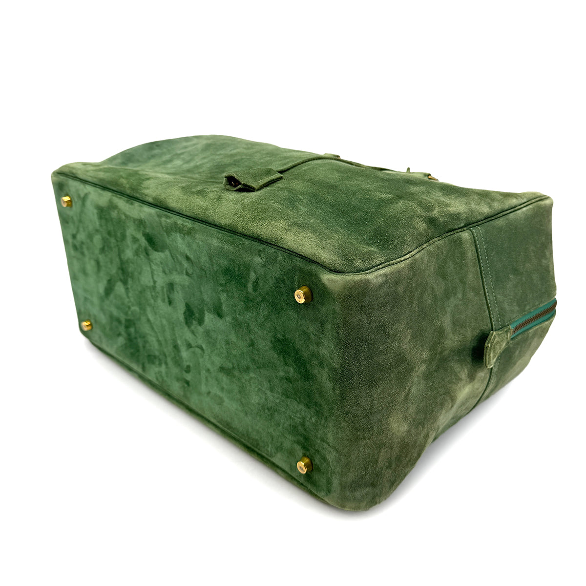 HERMES PLUME 45 GREEN DEBRIS HAND BAG GHW 90302639