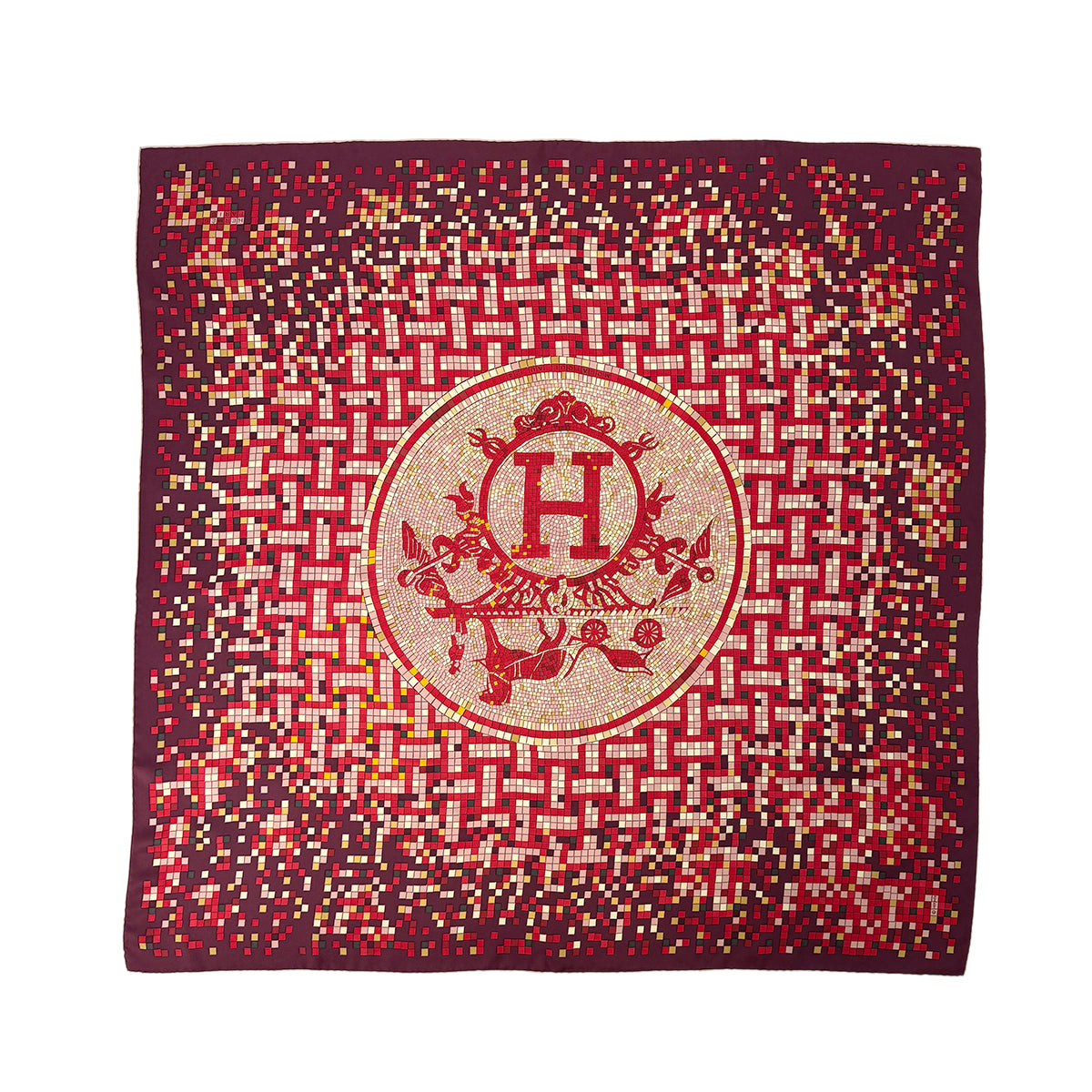 HERMES CARRE 90 MOSAIQUE AU 24 SCARF SILK MULTICOLOR 90302654