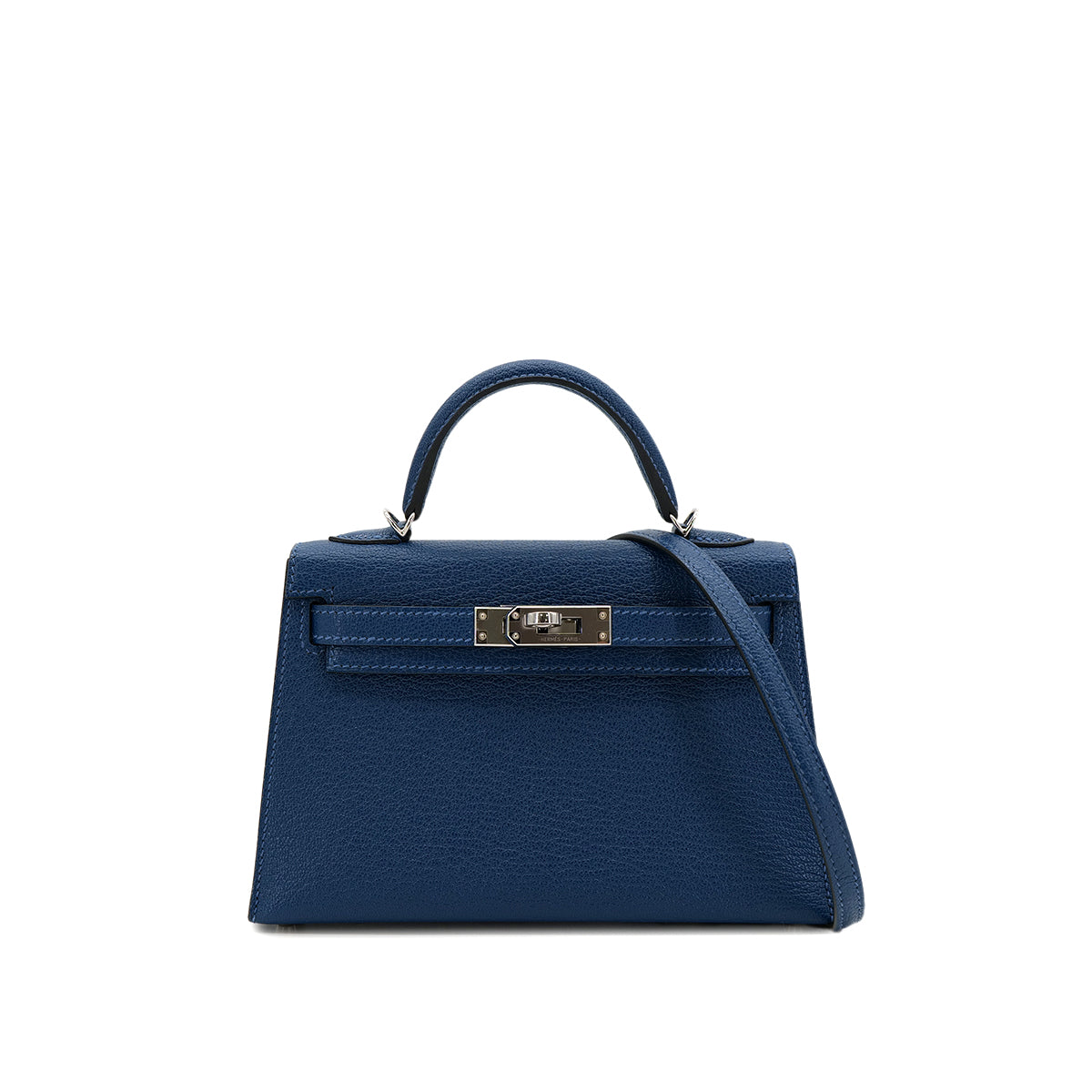 HERME MINI KELLY 2 VERSO DEEP BLUE ORIGANO CHEVRE MYSORE HAND SHOULDER BAG U SHW 90302851