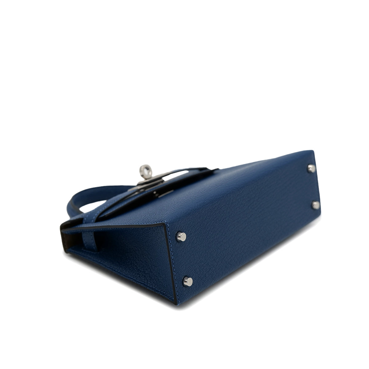 HERME MINI KELLY 2 VERSO DEEP BLUE ORIGANO CHEVRE MYSORE HAND SHOULDER BAG U SHW 90302851