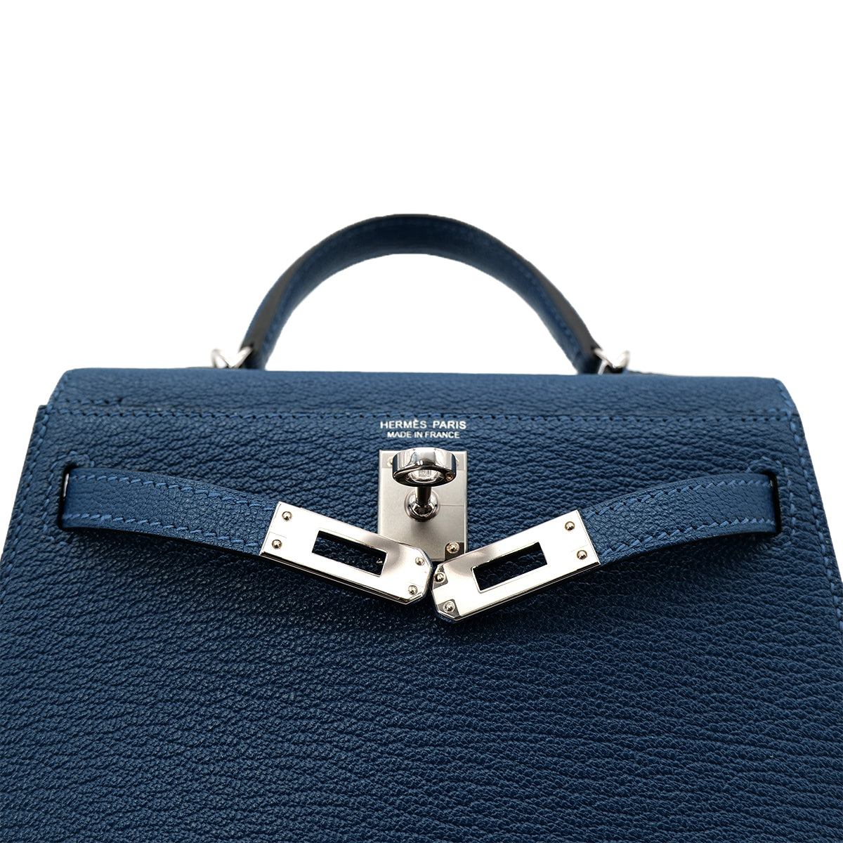 HERME MINI KELLY 2 VERSO DEEP BLUE ORIGANO CHEVRE MYSORE HAND SHOULDER BAG U SHW 90302851