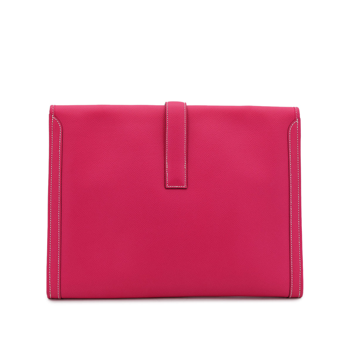 HERMES JIGE GM ROSE TYRIEN VEAU EPSON CLUTCH BAG □Q 90302919