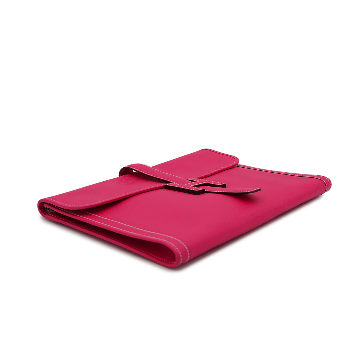 HERMES JIGE GM ROSE TYRIEN VEAU EPSON CLUTCH BAG □Q 90302919