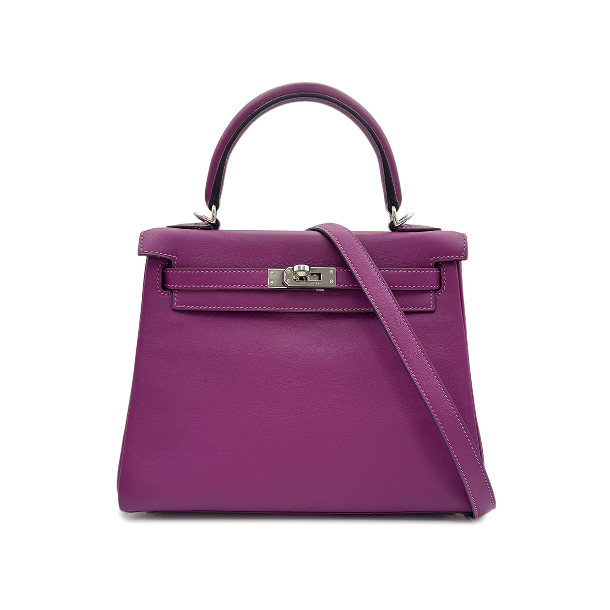 HERMES KELLY 25 RETOURNE ANEMONE VEAU SWIFT HAND SHOULDER BAG Y SHW 90303002