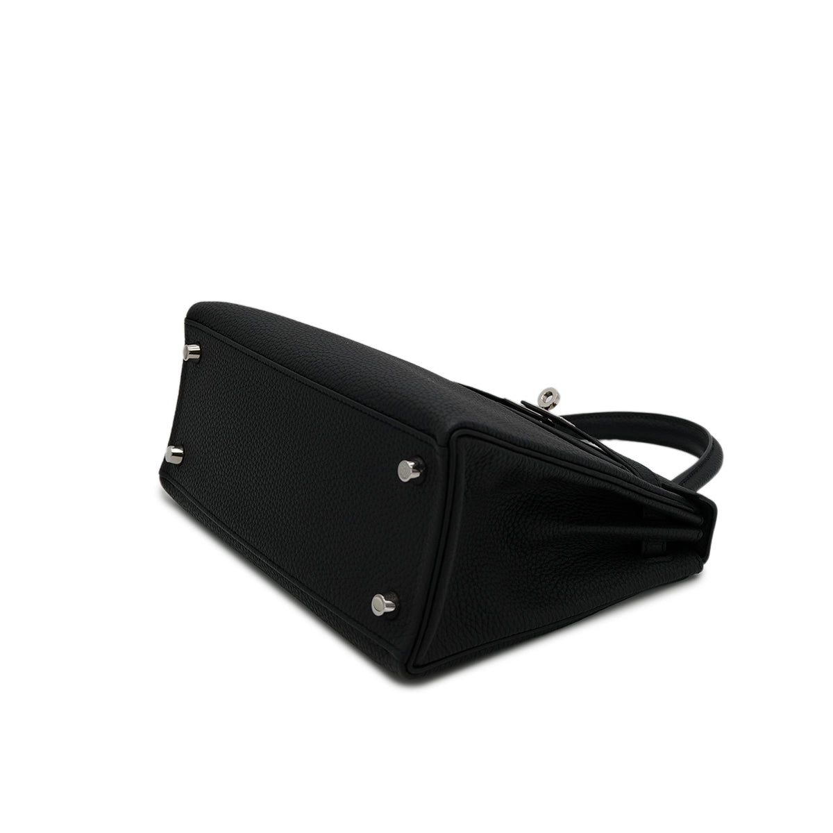 HERMES KELLY 25 RETOURNE BLACK TOGO HAND SHOULDER BAG D SHW 90303025