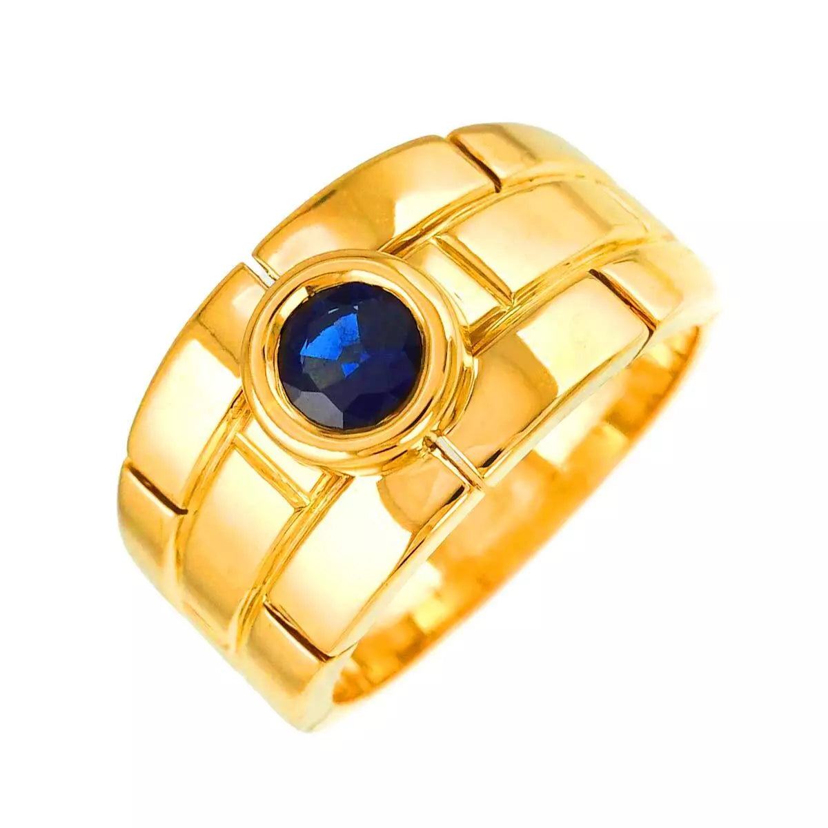 Cartier Panthere Sapphire Ring 18K K18 YG size 5.25-5.5(US) 90256638