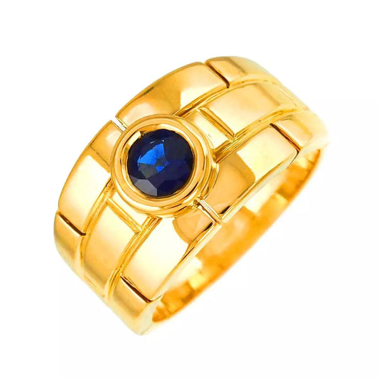 Cartier Panthere Sapphire Ring 18K K18 YG size 5.25-5.5(US) 90256638